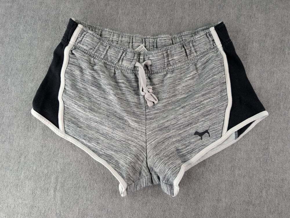 Victoria's Secret PINK Gray Black Colorblock Dolphin Running Shorts Small